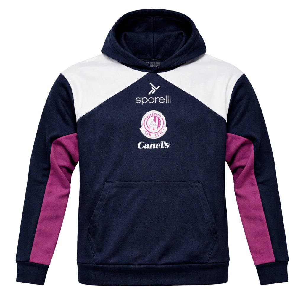 SUDADERA CON GORRO ASL MARINO/BLANCO